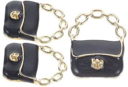 BESTonZON 3st Simulationshandtasche Dekorative Taschenrequisiten Emaille-geldbörsenanhänger Mini-haustaschen Mikroszenenverzierung Ohrringanhänger Kleine Puppentasche Ohrringe Miniatur Ob11