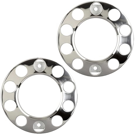 Lot de 2 enjoliveurs universels de 22,5 en acier inoxydable pour remorque de camion