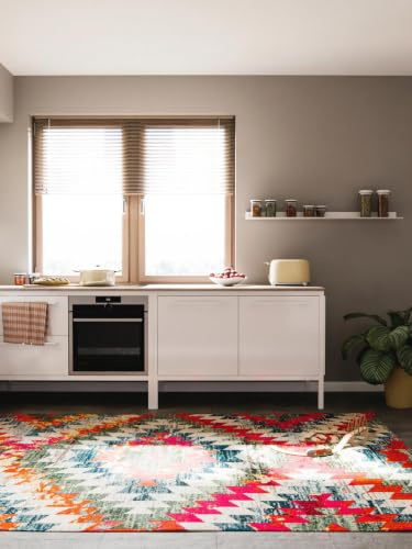 benuta Nest Vintage Teppich Casa - Mehrfarbig 140x200 cm - Teppich für Wohnzimmer, Schlafzimmer und Flur - Pflegeleicht - Fußbodenheizung Geeignet