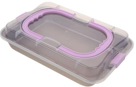 TOPBATHY Molde Rectangular Para Pasteles Bandeja Para Hornear Galletas Con Tapa y Asa Para Hornos Casa Molde Para Hornear Color