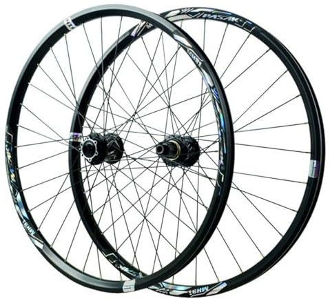 GEIRONV 26/27,5/29 Zoll MTB Laufradsatz, Aluminiumlegierung 32 Löcher Vorne 2 Und Hinten 4 Lager Scheibenbremsfelge for 8-12S Kassetten Steckachsen Endkappe(20 * 110/12 * 142mm,29inch)