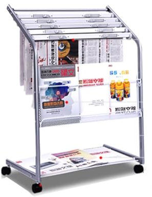 exproyzk Zeitschriftenständer Broschüre Display Stand, Metallregale Display für Ausstellungen, Büro, und Jede Organisation, die Informationen benötigt(63.5x36x87.5cm)