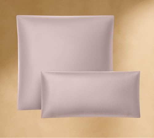 Seralino Satin Kissenbezug 40 x 80 Rosa (2er Set) 100% Bio Baumwolle, Oeko-Tex, atmungsaktiv, weich wie Seidenkissenbezug 40x80, auch als Dekokissen Sofakissen, 40x80cm Kissenbezug mit Reißverschluß