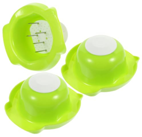 BESTYASH Protector de Mano para Cortador de Verduras de Plástico y Acero Inoxidable, 3 Piezas para Cortar Cebolla y Ajo en Restaurantes y Cocinas