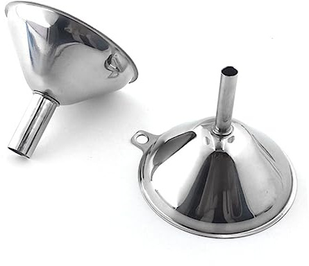 LIGIGWASH Embudos de Cocina Inoxidable Mini Colador para Transferir Líquidos como Salsa de y Aceite con Asa Lateral y Gancho para Colgar para Cocina y Repostería