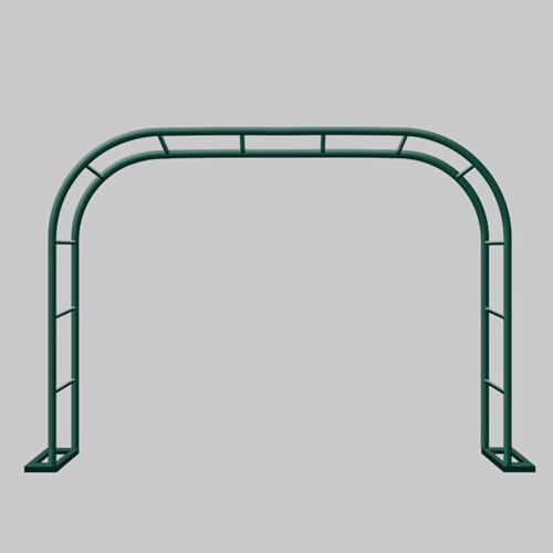 Arche de jardin en métal de 80 à 350 cm de large, solide pour extérieur, mariage, pergola ronde pour plantes grimpantes et vignes, treillis de jardin, pergola en métal vert (L 120 x l 40 x H 220 cm)