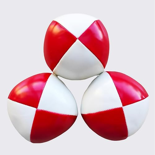 AIYIWREATH Juggling Balls [Pack of 3] for Beginners to Advanced Jugglers - Two Layer Construction- No Bounce Design - Soft and Easy Juggling Kit
