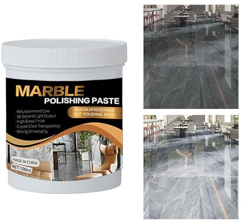 Pasta lucidante per granito, 100 ml, detergente per pietra da bancone, pulizia profonda, smacchiatore per pavimenti, porcellana, doccia, ceramica, , quarzo, vanità
