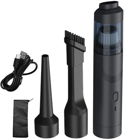 ZHUMCCY Aspirador de Coche Portátil Inalámbrico - 19000Pa Aspirador Soplador Recargable,Aspiradora Potente 4 En 1 - para Polvo Pelo de Mascota Alfombra Hogar Oficina Coche