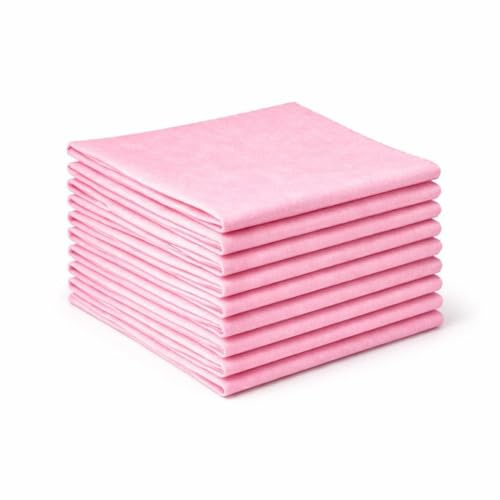 Bayli 40 Stück Putztücher 38x38 cm Rosa – Allzwecktücher Vlies 110 g/m² Reinigungstücher saugstark für Küche, Haushalt & Gastronomie