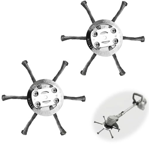 FIQLUL 2 Piezas Cuchilla Desbrozadora, Cabezal Desbrozadora Universal de 150mm, Disco de Corte de Acero al Manganeso para Eliminar Malas Hierbas y Musgo