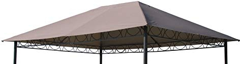 Quick-Star Toit de Rechange pour pavillon de Rechange Taupe 3 x 4 m