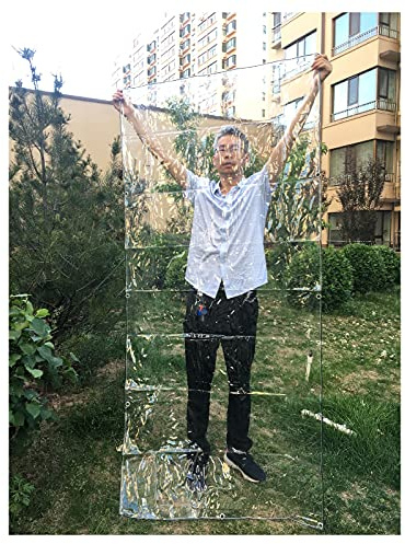 ZHANGQINGXIU Clear Glass Tarpaulin Tent Tarps, Reinforced Eyelets Outdoor Balcony Plant Protection Rainproof Anti-UV Anti-Freeze Thicken, 0.5mm PVC, 14 Sizes (Color : Clear, Size : 1.8x3m)