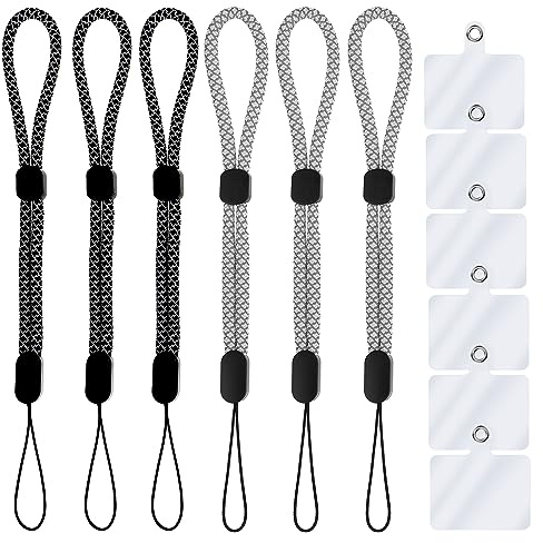 Amaxiu Lot De 6 Cordons De Dragonne Réglables Pour Téléphone, Dragonne de Téléphone Portable lanière de caméra lanières de téléphone Sangle Universelle Pour Appareil Clés Portefeuille(Stil C)