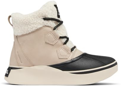 SOREL Women's Out N About lV Chillz Waterproof Boot - Omega Taupe, Black - 8.5