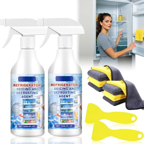 Freezer Defrosting Spray, Defrosting Spray for Fridge Freezer 120ml (2 PCS)