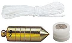 Acha 600grs - Plomada De Acero Zincada + Nuez Diábolo Magnética De Nylon (10)