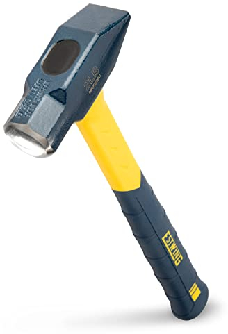 ESTWING Blacksmith's Hammer - 32 oz Metalworking Tool with Fiberglass Handle & No-Slip Cushion Grip - MRF32BS