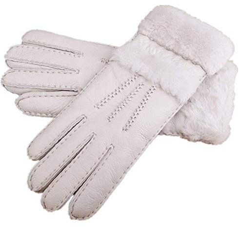Huixin Winter Damen Weichen Echtes Handschuhe Jungen Fahren Warm Fausthandschuhe Fäustlinge (Color : 4#, Size : One Size)