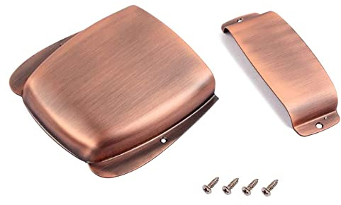 Alnicov Bass-Tonabnehmer-Abdeckung, Zinklegierung, Tonabnehmer, Stegplatte, Abdeck-Set für Bass, E-Gitarre, Bronze