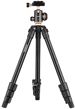 Andoer Kamerastativ für Canon Nikon Sony Q160SA Videokamera-Stative mit Panorama-Kugelkopf-Wasserwaage, verstellbare Höhe 40,1-126 cm, Reisestativ für DSLR-Digitalkameras