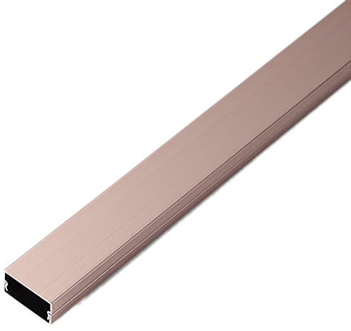 Kabelkanal Kabelschlauch Kabelmanagement Kabelabdeckung Anti Chew Niedriges Profil, Kabelschutz für das Monitor-Ladegerät Veranstalter, Aluminium quadratisch Dekorative Schiene, 1 m lang