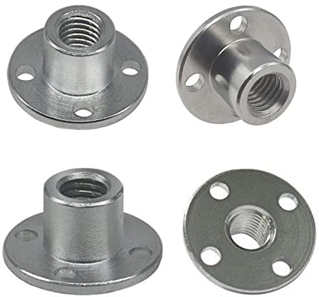 4Pcs M8 Flange Coupling Connector, Threaded Shaft Gear Motor Flange Nut DIY Coupling Screw Guide Shaft Support for The Motor