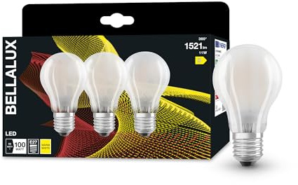 Bellalux LED-Lampe, Sockel: E27, Warm White, 2700 K, 7 W, Ersatz für 60-W-Glühbirne, klar, ST CLAS A