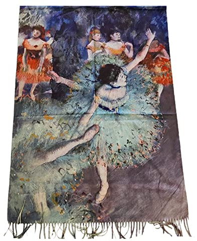 Toocool Sciarpa stola unisex Klimt Van Gogh Kandinsky Monet foulard con quadri famosi 70x170 cm Scialle Opere d'Arte A001