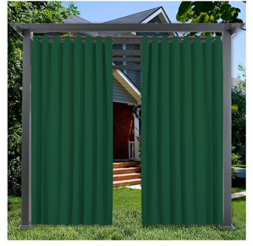 Outdoor Vorhang Wetterfest und Sonnenschutz Outdoor Vorhänge Wasserdicht Outdoor Vorhang Klettverschluss Geeignet für Fenster Pavillons und Balkone vorhänge Sichtschutz,1 Panele,350*254cm（W*H）