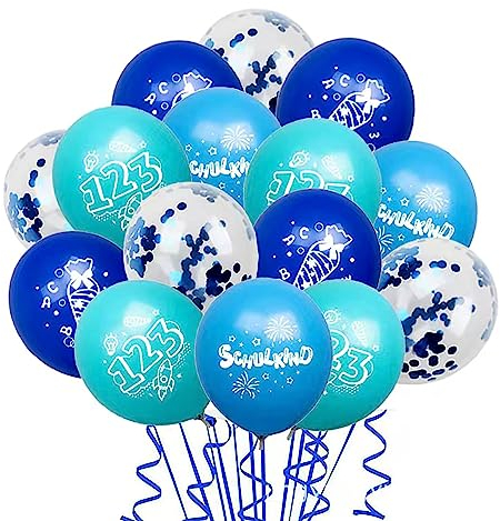 16 Stück Luftballon Einschulung Deko Schulanfang Schuleinführung Deko Ballons für 2023 Einschulung Party