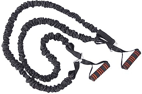 Toddmomy Fitness Widerstandsband Tpe Doppelrohr Fitnessgerät Krafttraining Elastisches Stretching Seilzug Tragbar Für Zuhause Sportgeräte Kraftaufbau