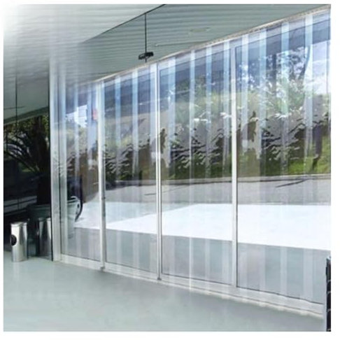 SYFXZZDS PVC Streifenvorhang Lamellen Transparent Streifenvorhang Anti Kratzer und Wasserdicht Transparenz Supermarkt, Einkaufszentrum, Wohnzimmer (Color : Clear, Size : 200x120cm)