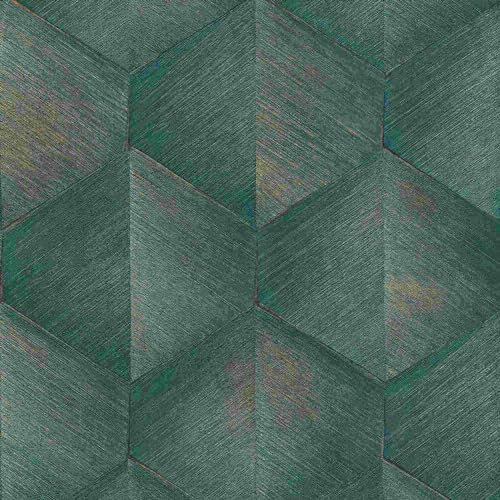 Erismann Tapete | Kollektion Fashion for Walls 4 | 10370-19 | Vliestapete | Muster/Motive | 0.53 x 10.05 m | Grün | Wohnzimmer | Flur | Büro | Küche | Wohnräume
