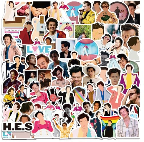 Yangsiw 100St. Harry Styles Sticker,Niedlich Vinylaufkleber,Wasserfeste Vinyl Graffiti Decal Sticker für Skateboard Laptop Koffer Motorrad Auto Fahrrad Computer, Geschenk für Jugendliche Erwachsene