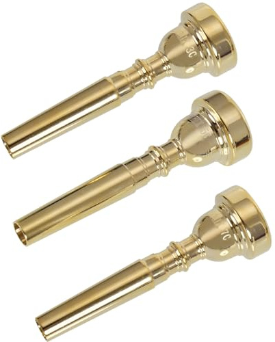 Gold Trumpet Mouthpiece 7C 5C 3C Trumpet Mouthpiece Set with Brass for Beginners and Professional Players 3Pack Trumpet Accessories