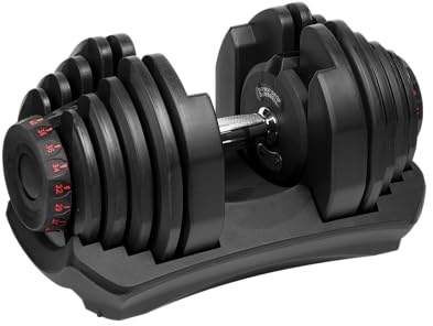Verstellbare Hantel aus Gusseisen 40 kg, REBEL ACTIVE RBA-2304, Schwarz