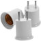 Alipis 3 Piezas de conversión E26 portalámparas e27 convertidor de de luz Adecuado para bombillas E/E soporte de luz de pared enchufe la bombilla Tornillo adaptador enchufar