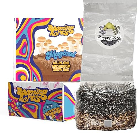 Booming Acres | The Micro Magical 3lb All in One Mushroom Grow Bag | Mushroom Grow Kit | Harvest Your own Happiness | Discover The Magic of Growing Mushrooms - 3lb Grow Bag Mushroom Starter Kit