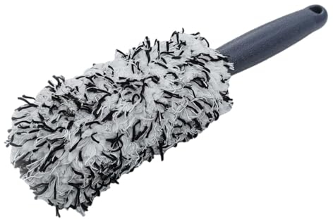 Brosse Jante Voiture, Nettoyant Jantes Voiture, Brosse De Nettoyage En Microfibre, Brosses De Nettoyage De Roue Avec Poignée Antidérapante, Brosse Premium En Microfibre, Brosse À Pneus Longue Peluche