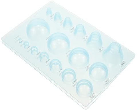 HAWILLOSCH Papierquilling Werkzeuge 2 Stück Halbkugel Selbstgemacht Quilling Formen Transparent Blau Robust Für 3D Papierbastelarbeiten Blumentöpfe Bastelformen