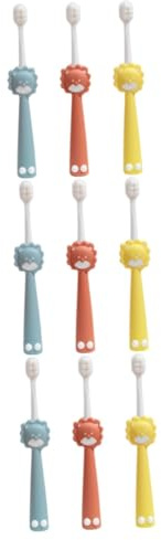 FRCOLOR 9stücke Kinderzahnbürsten Mit Weichen Borsten Lustige Farbenfrohe Zahnbürsten Für Kleinkinder Jahre Sichere Langlebige Kinderzahnbürsten Für Effektive Zahnhygiene