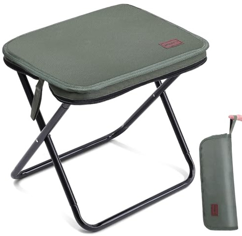 MOONCY Klapphocker Faltbar, 33×26,5×32cm Tragbarer Campinghocker Klappbar, Hält bis zu 120kg, Leichter Angelhocker für Wandern, Angeln und Draussen