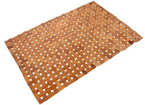 ADOCARN Bambusmatte rutschfest Für Bad Sauna Tragbare Faltbare Bambusbodenmatte Badezimmermatte Aus Natürlichem Bambusmaterial Wasserfest Für Dusche Und Toilette