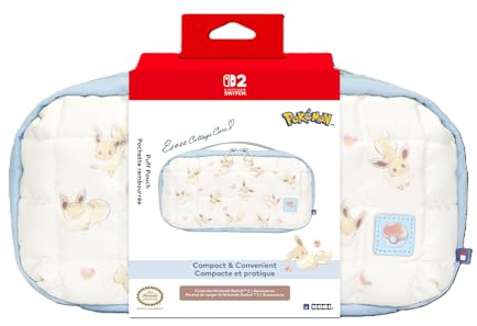 HORI Pochette rembourrée (Évoli Cottage Core) pour Nintendo Switch 2 – Sous licences officielles Nintendo et The Pokémon Company International