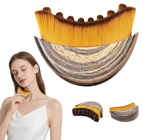 Lymphatic Drainage Face Brush, Clean Dry Brushing, Chin & Jawline Sculpting Ergonomically Designed to Fit The Skin Precisely, Reduces Puffiness & Relieve Fatigue, Almorio Facial Brush