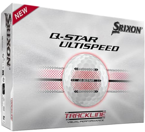 Srixon Q-Star Ultispeed - Pelotas de golf con ayuda de alineación de pista