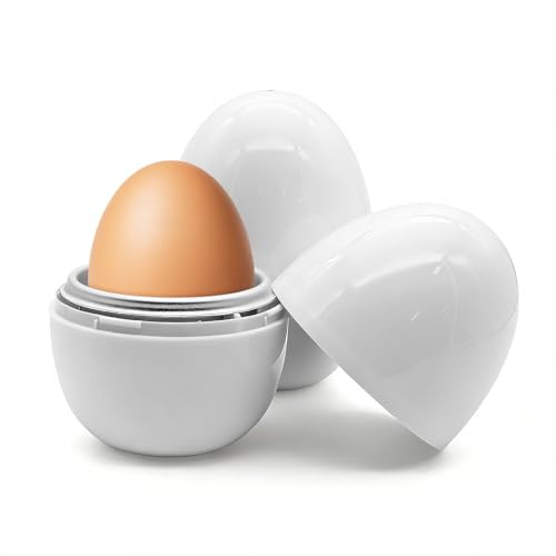 PWGHWG 2 Stück Eierkocher Mikrowelle | Eierkocher 1 Ei Kapazität für Schnelles Frühstück, Büro und Zuhause