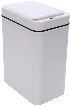 Bote de Basura de Baño Inteligente sin Contacto Diseño Sellado para Prevención de Olores con Modo de Sensor de Onda, Contenedor de Basura Automático de 16L para Cocina, Oficina, Sala de