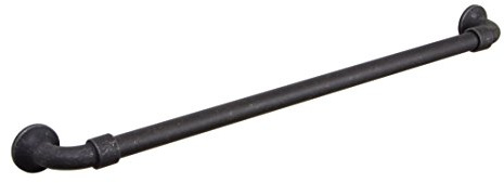Gedotec Schubladengriff | H1820 | Möbelgriff 320 mm | 1 Stück | Griff Antik schwarz matt | Stangengriff im Landhaus-Stil für Küchen-Schrank & Schublade | Schrankgriff Vintage mit M4 Griffschrauben
